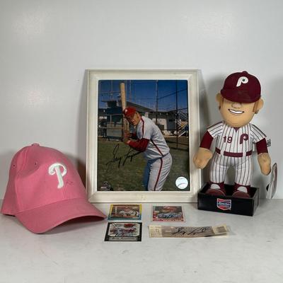 LOT 103A: Greg Luzinkski Signed Hat, Ticket, Picture & More