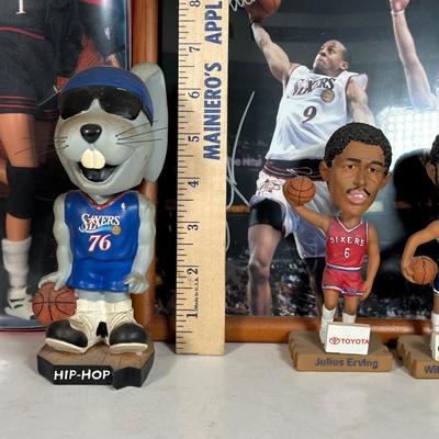 LOT 106A: Philadelphia 76ers Collection - Signed Andre Iguodala Photo, NBA Barbie, Bobbleheads & More
