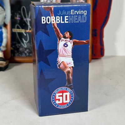 LOT 106A: Philadelphia 76ers Collection - Signed Andre Iguodala Photo, NBA Barbie, Bobbleheads & More