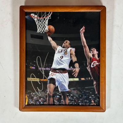 LOT 106A: Philadelphia 76ers Collection - Signed Andre Iguodala Photo, NBA Barbie, Bobbleheads & More