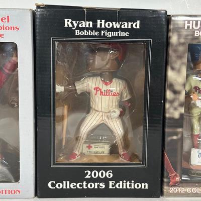 LOT 108A: New In Box Phillies Bobble Heads - Ryan Howard, Chase Utley, Carlos Ruiz & More