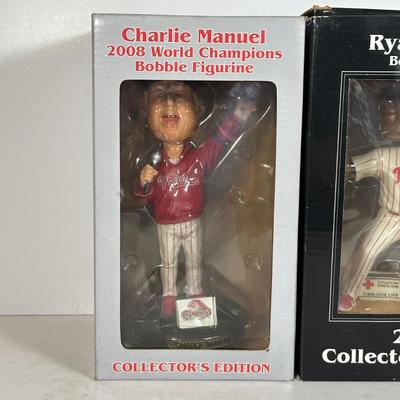 LOT 108A: New In Box Phillies Bobble Heads - Ryan Howard, Chase Utley, Carlos Ruiz & More