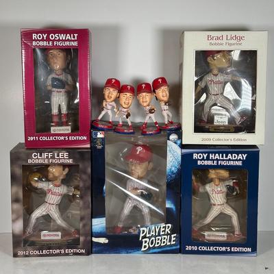 LOT 110A: Philadelphia Phillies Pitchers Bobbleheads NIB & More