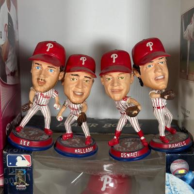 LOT 110A: Philadelphia Phillies Pitchers Bobbleheads NIB & More