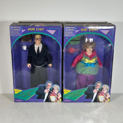 LOT 112A: Vintage Drew Carey & Mimi Bobeck Dolls NIB & Signed Photo