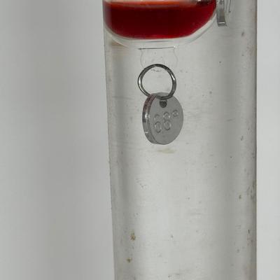 LOT 114A: Vintage Lead Crystal Globe & Galileo Thermometer