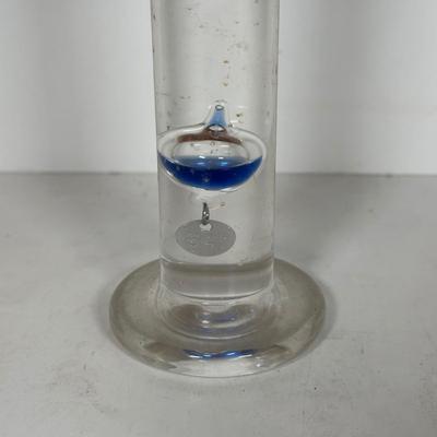 LOT 114A: Vintage Lead Crystal Globe & Galileo Thermometer