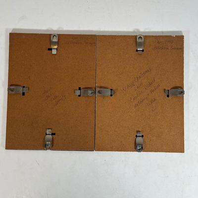 LOT 116A: Two Framed Disney Foil Artworks