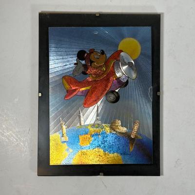 LOT 116A: Two Framed Disney Foil Artworks