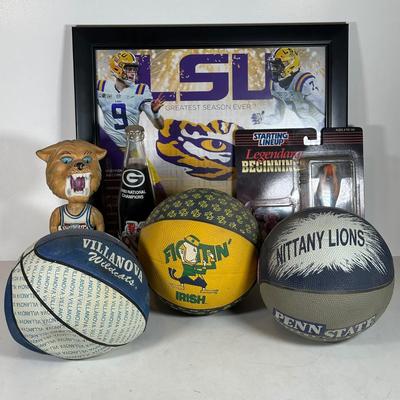 LOT 120A: College Sports Collectibles - LSU, Villanova, Penn State & More