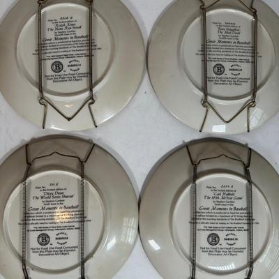 LOT 174A: The Bradford Exchange Great Moments In Baseball & Delph The Legends Of Baseball Decorative Plates
