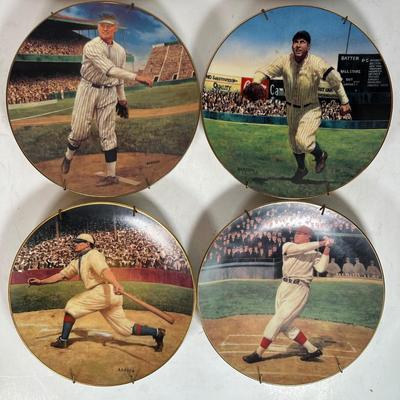 LOT 174A: The Bradford Exchange Great Moments In Baseball & Delph The Legends Of Baseball Decorative Plates