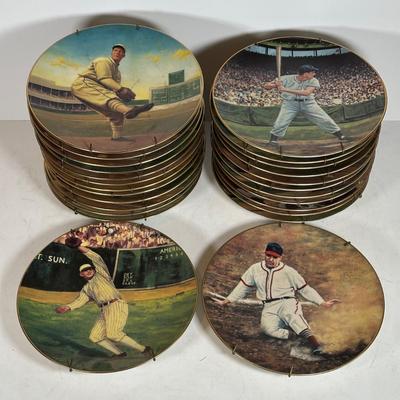 LOT 174A: The Bradford Exchange Great Moments In Baseball & Delph The Legends Of Baseball Decorative Plates
