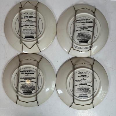 LOT 174A: The Bradford Exchange Great Moments In Baseball & Delph The Legends Of Baseball Decorative Plates