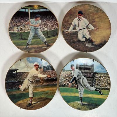LOT 174A: The Bradford Exchange Great Moments In Baseball & Delph The Legends Of Baseball Decorative Plates