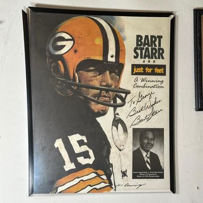 LOT 179A: Bart Starr Signed Poster