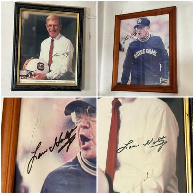 LOT 180A: Lou Holtz Signed Photographs