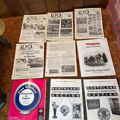 ALPCA newsletters, Wayne’s filling stations Gas globes and Northland Auction