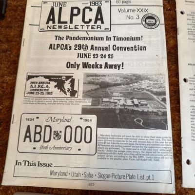ALPCA newsletters, Wayne’s filling stations Gas globes and Northland Auction