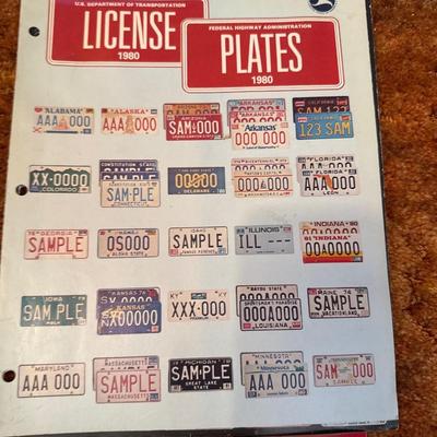License plates and Postage Stamps books