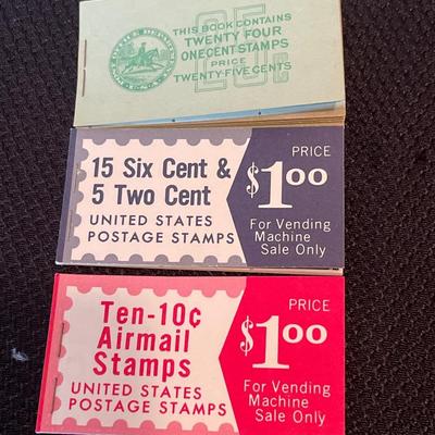 3 books of Vintage stamps