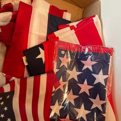 Box of US Flags