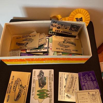 Box of car show plaques