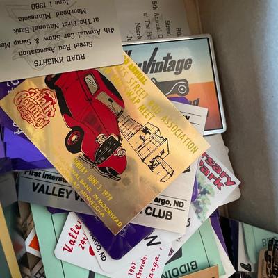 Box of car show plaques