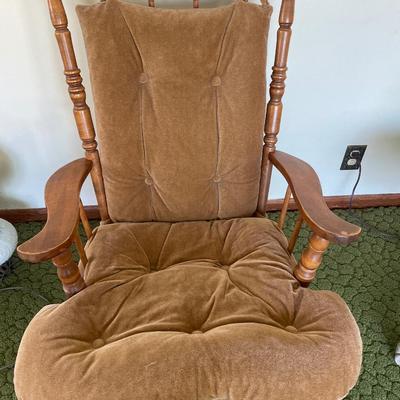 Brown cushion rocking chair