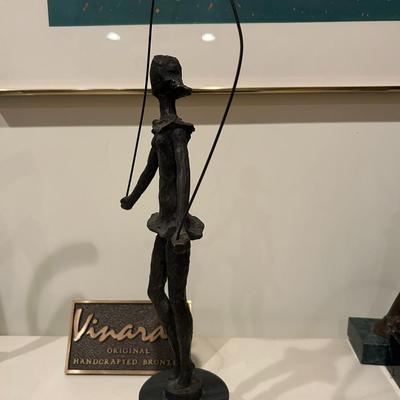 Vinardi Girl Jumping Rope Sculpture