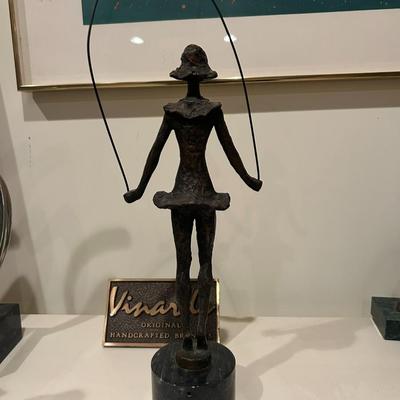 Vinardi Girl Jumping Rope Sculpture