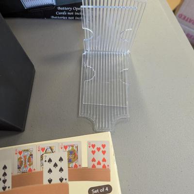 Automatic Card Shufflers Wooden Curved Playing Card Racks (G)