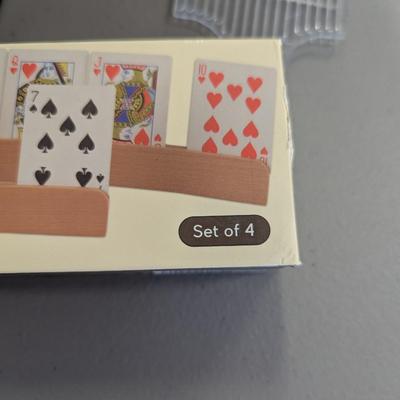 Automatic Card Shufflers Wooden Curved Playing Card Racks (G)