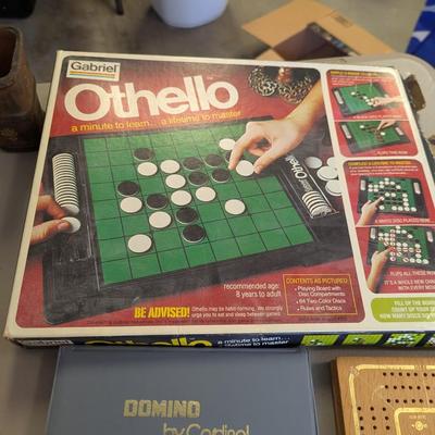 Assortment Of Games Dominoes Othello Scrabble Blokus Rummikub (G)