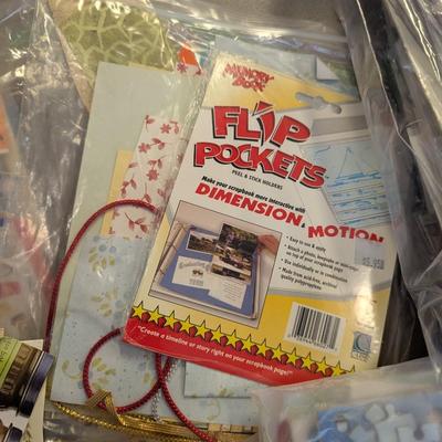 Box Lot Of Scrapbook Stickers & Crafts (G)