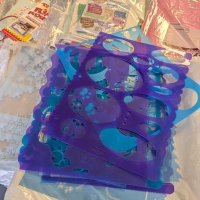 Box Lot Of Scrapbook Stickers & Crafts (G)