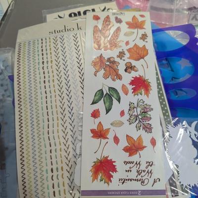 Box Lot Of Scrapbook Stickers & Crafts (G)