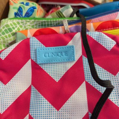 Assortment Of Home Health Care Items Pill Boxes Compact Bags Tooth Brushes (G)