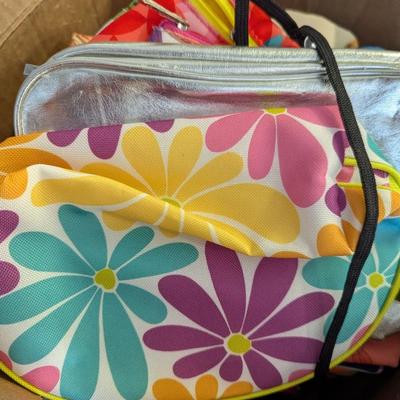 Assortment Of Home Health Care Items Pill Boxes Compact Bags Tooth Brushes (G)