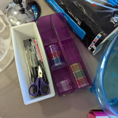 Assortment Of Home Health Care Items Pill Boxes Compact Bags Tooth Brushes (G)