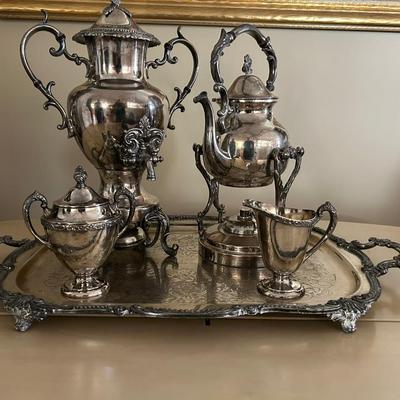 Silverplate Coffee Service with Tray