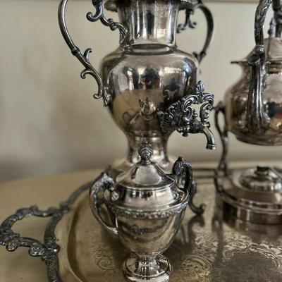 Silverplate Coffee Service with Tray