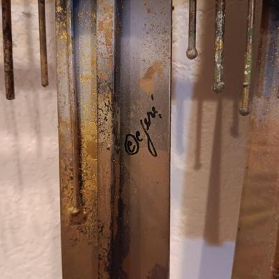 C JERE MID-CENTURY METAL WALL HUNG GOLDEN GATE BRIDGE