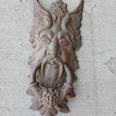Cool old cast Iron Gargoyle door knocker