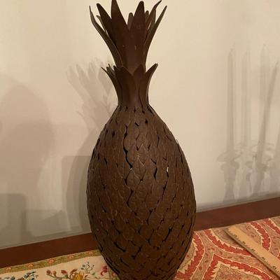 Large Metal Art Free Standing Pineapple (!) Sculpture