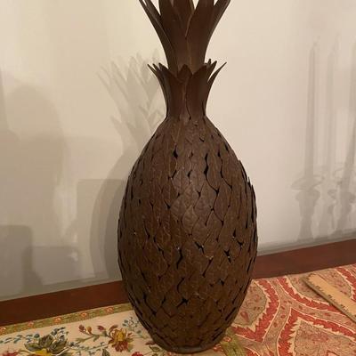 Large Metal Art Free Standing Pineapple (!) Sculpture
