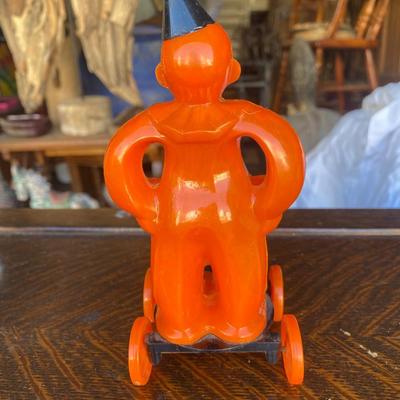 Rosen Rosbro Halloween Zook The Clown Pull Toy RARE 1950s