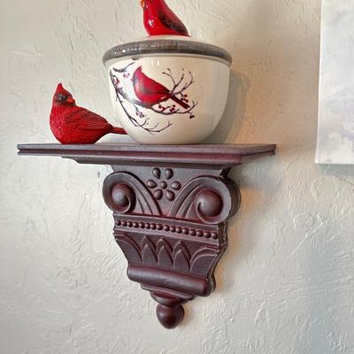 Bird print & sconces