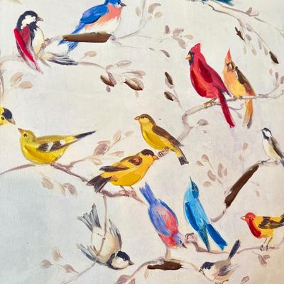 Bird print & sconces
