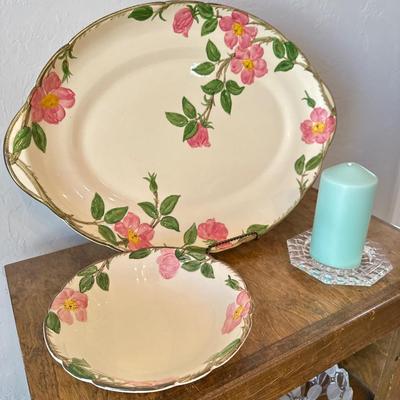 Rustic Cabinet Large Franciscan platter plus all picturesd
